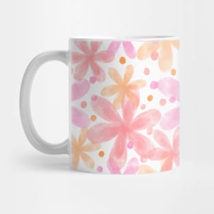 Soft pastel watercolor flowers pattern Mug